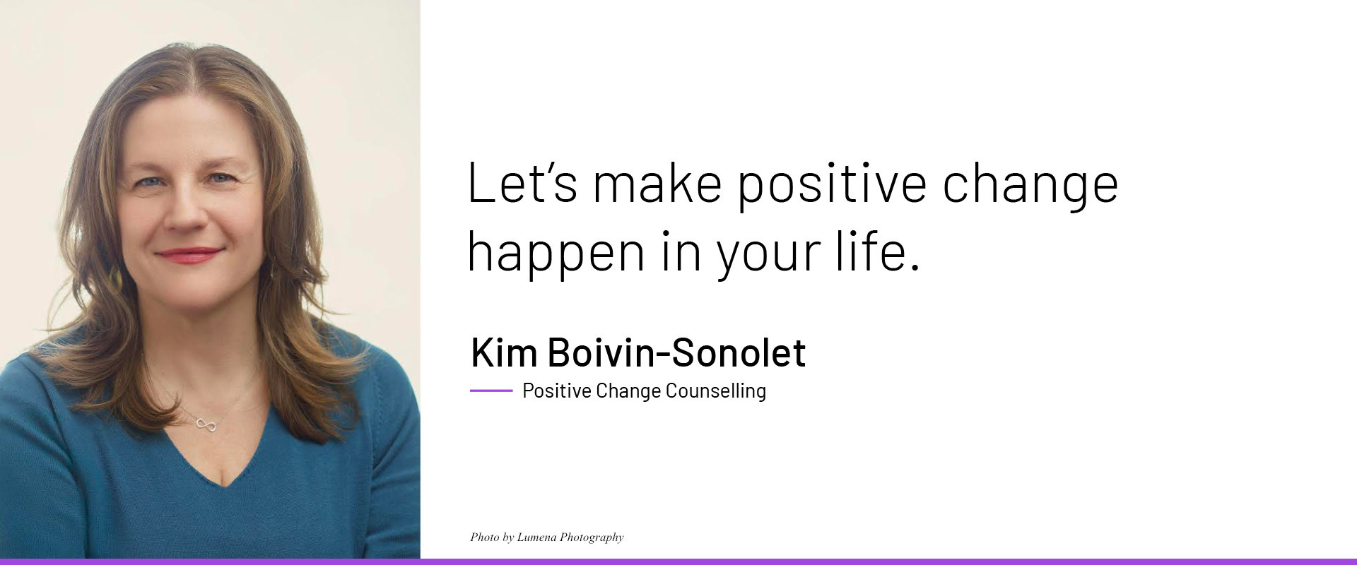 Kim Boivin-Sonolet offers counselling services to individuals and couples in the Vancouver area.